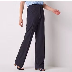 LIZ CLAIBORNE Audra Navy Blue Stretchy Relaxed Fit Trouser Pants Size 12